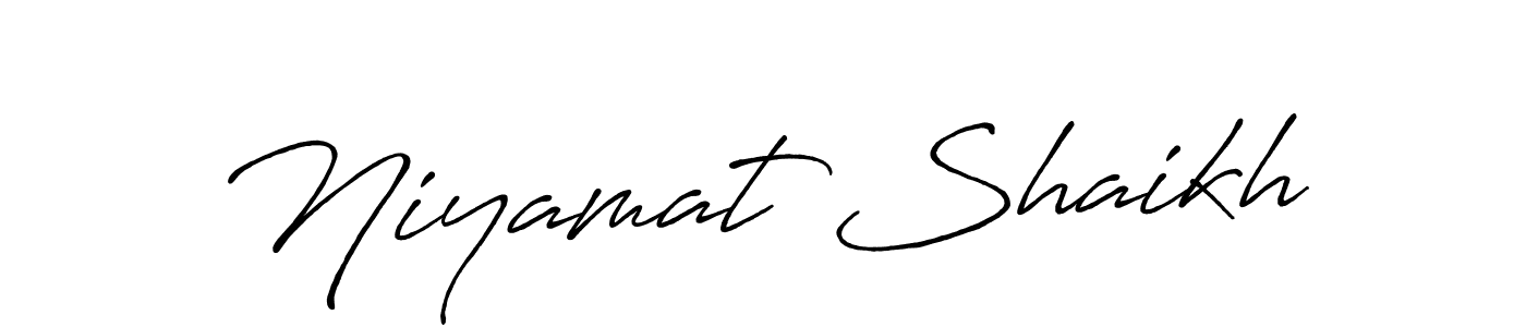 Use a signature maker to create a handwritten signature online. With this signature software, you can design (Antro_Vectra_Bolder) your own signature for name Niyamat Shaikh. Niyamat Shaikh signature style 7 images and pictures png