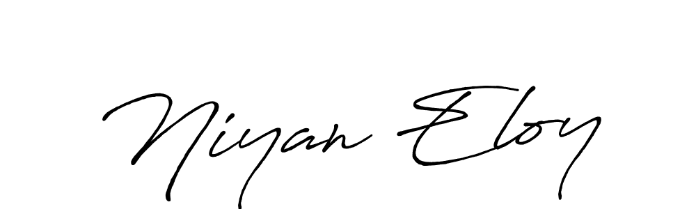 Similarly Antro_Vectra_Bolder is the best handwritten signature design. Signature creator online .You can use it as an online autograph creator for name Niyan Eloy. Niyan Eloy signature style 7 images and pictures png