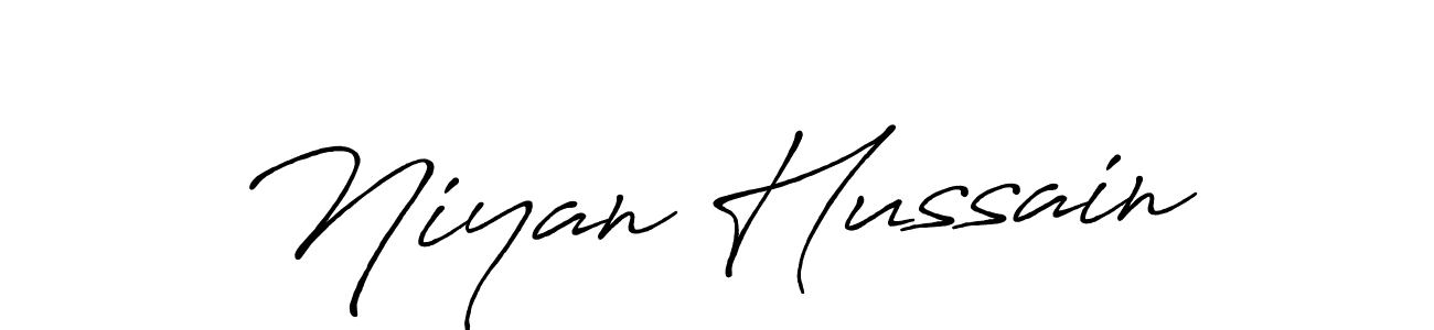 How to make Niyan Hussain name signature. Use Antro_Vectra_Bolder style for creating short signs online. This is the latest handwritten sign. Niyan Hussain signature style 7 images and pictures png