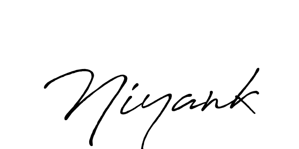 Make a beautiful signature design for name Niyank. With this signature (Antro_Vectra_Bolder) style, you can create a handwritten signature for free. Niyank signature style 7 images and pictures png