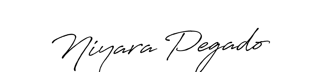 Make a beautiful signature design for name Niyara Pegado. With this signature (Antro_Vectra_Bolder) style, you can create a handwritten signature for free. Niyara Pegado signature style 7 images and pictures png