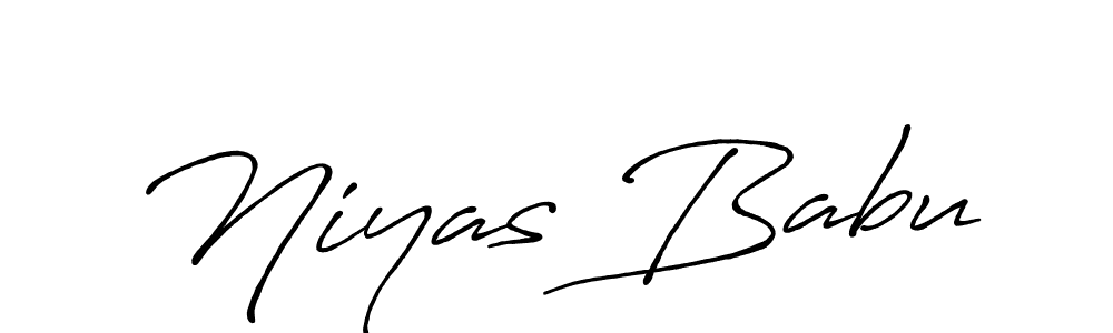 How to make Niyas Babu signature? Antro_Vectra_Bolder is a professional autograph style. Create handwritten signature for Niyas Babu name. Niyas Babu signature style 7 images and pictures png