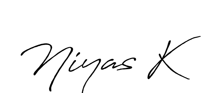 Also You can easily find your signature by using the search form. We will create Niyas K name handwritten signature images for you free of cost using Antro_Vectra_Bolder sign style. Niyas K signature style 7 images and pictures png