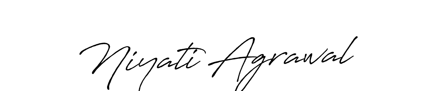 How to make Niyati Agrawal name signature. Use Antro_Vectra_Bolder style for creating short signs online. This is the latest handwritten sign. Niyati Agrawal signature style 7 images and pictures png