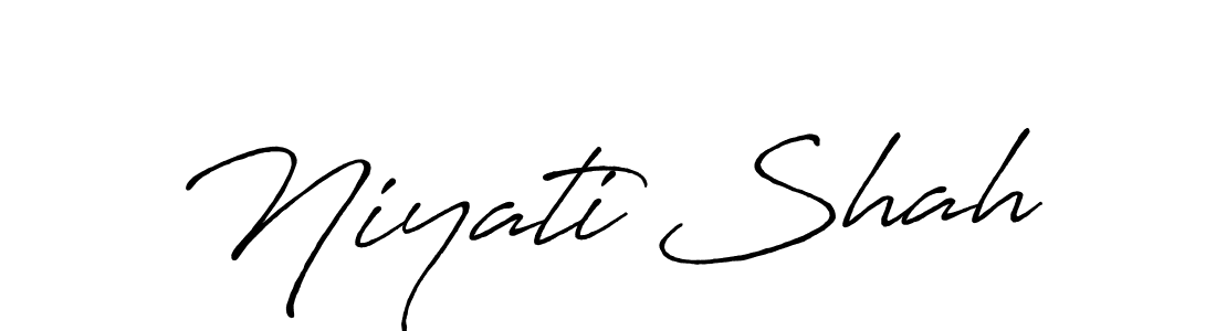 How to make Niyati Shah signature? Antro_Vectra_Bolder is a professional autograph style. Create handwritten signature for Niyati Shah name. Niyati Shah signature style 7 images and pictures png