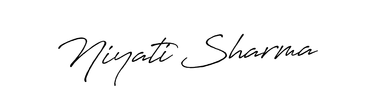 The best way (Antro_Vectra_Bolder) to make a short signature is to pick only two or three words in your name. The name Niyati Sharma include a total of six letters. For converting this name. Niyati Sharma signature style 7 images and pictures png