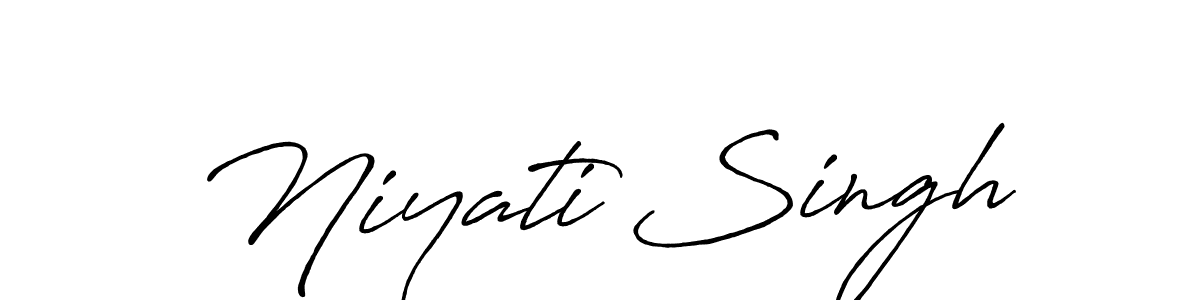 How to make Niyati Singh name signature. Use Antro_Vectra_Bolder style for creating short signs online. This is the latest handwritten sign. Niyati Singh signature style 7 images and pictures png