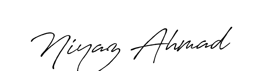 Design your own signature with our free online signature maker. With this signature software, you can create a handwritten (Antro_Vectra_Bolder) signature for name Niyaz Ahmad. Niyaz Ahmad signature style 7 images and pictures png