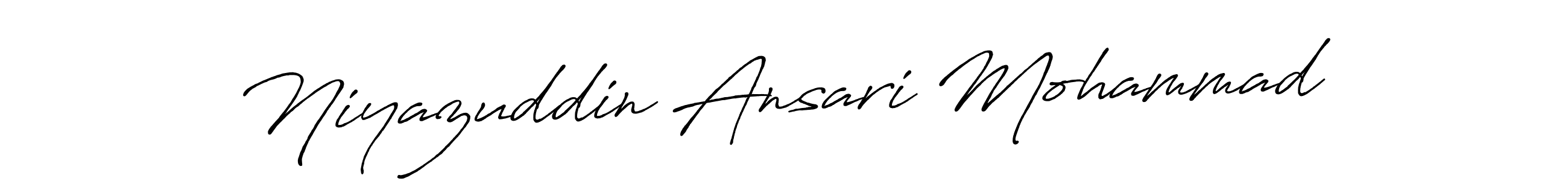 Make a beautiful signature design for name Niyazuddin Ansari Mohammad. With this signature (Antro_Vectra_Bolder) style, you can create a handwritten signature for free. Niyazuddin Ansari Mohammad signature style 7 images and pictures png