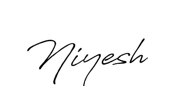 Also we have Niyesh name is the best signature style. Create professional handwritten signature collection using Antro_Vectra_Bolder autograph style. Niyesh signature style 7 images and pictures png