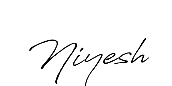 How to make Niyesh signature? Antro_Vectra_Bolder is a professional autograph style. Create handwritten signature for Niyesh name. Niyesh signature style 7 images and pictures png
