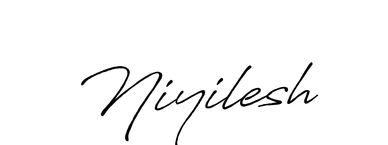 Niyilesh stylish signature style. Best Handwritten Sign (Antro_Vectra_Bolder) for my name. Handwritten Signature Collection Ideas for my name Niyilesh. Niyilesh signature style 7 images and pictures png