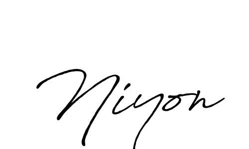 Design your own signature with our free online signature maker. With this signature software, you can create a handwritten (Antro_Vectra_Bolder) signature for name Niyon. Niyon signature style 7 images and pictures png