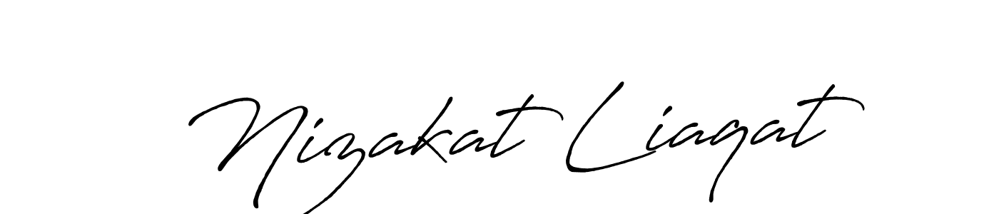 if you are searching for the best signature style for your name Nizakat Liaqat. so please give up your signature search. here we have designed multiple signature styles  using Antro_Vectra_Bolder. Nizakat Liaqat signature style 7 images and pictures png