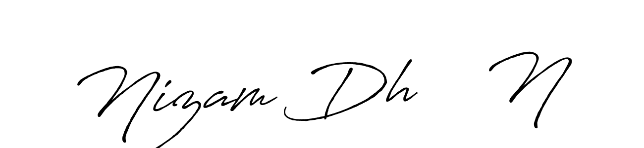 How to Draw Nizam Dh    N signature style? Antro_Vectra_Bolder is a latest design signature styles for name Nizam Dh    N. Nizam Dh    N signature style 7 images and pictures png