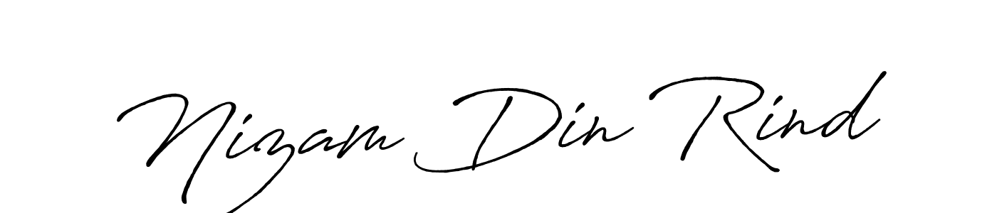 Make a short Nizam Din Rind signature style. Manage your documents anywhere anytime using Antro_Vectra_Bolder. Create and add eSignatures, submit forms, share and send files easily. Nizam Din Rind signature style 7 images and pictures png