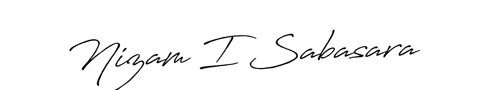 The best way (Antro_Vectra_Bolder) to make a short signature is to pick only two or three words in your name. The name Nizam I Sabasara include a total of six letters. For converting this name. Nizam I Sabasara signature style 7 images and pictures png