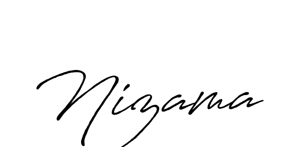 How to make Nizama name signature. Use Antro_Vectra_Bolder style for creating short signs online. This is the latest handwritten sign. Nizama signature style 7 images and pictures png