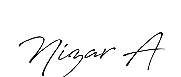 This is the best signature style for the Nizar A name. Also you like these signature font (Antro_Vectra_Bolder). Mix name signature. Nizar A signature style 7 images and pictures png