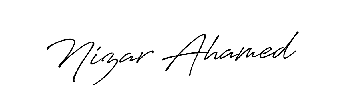 Also You can easily find your signature by using the search form. We will create Nizar Ahamed name handwritten signature images for you free of cost using Antro_Vectra_Bolder sign style. Nizar Ahamed signature style 7 images and pictures png