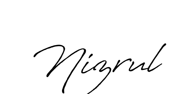 It looks lik you need a new signature style for name Nizrul. Design unique handwritten (Antro_Vectra_Bolder) signature with our free signature maker in just a few clicks. Nizrul signature style 7 images and pictures png