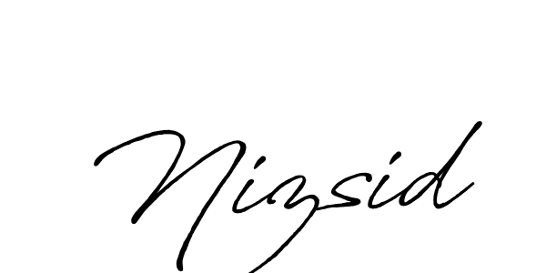 Make a beautiful signature design for name Nizsid. With this signature (Antro_Vectra_Bolder) style, you can create a handwritten signature for free. Nizsid signature style 7 images and pictures png