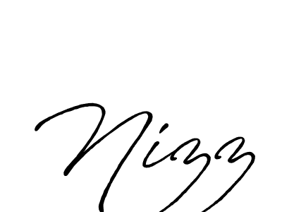 Use a signature maker to create a handwritten signature online. With this signature software, you can design (Antro_Vectra_Bolder) your own signature for name Nizz. Nizz signature style 7 images and pictures png