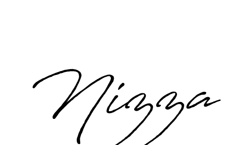 How to make Nizza name signature. Use Antro_Vectra_Bolder style for creating short signs online. This is the latest handwritten sign. Nizza signature style 7 images and pictures png