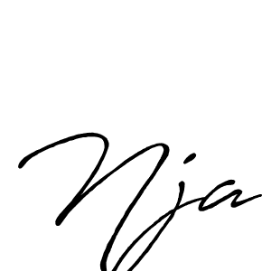Create a beautiful signature design for name Nja. With this signature (Antro_Vectra_Bolder) fonts, you can make a handwritten signature for free. Nja signature style 7 images and pictures png