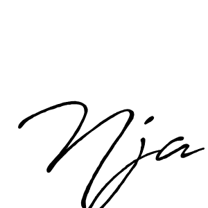 Create a beautiful signature design for name Nja. With this signature (Antro_Vectra_Bolder) fonts, you can make a handwritten signature for free. Nja signature style 7 images and pictures png