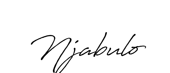 Use a signature maker to create a handwritten signature online. With this signature software, you can design (Antro_Vectra_Bolder) your own signature for name Njabulo. Njabulo signature style 7 images and pictures png