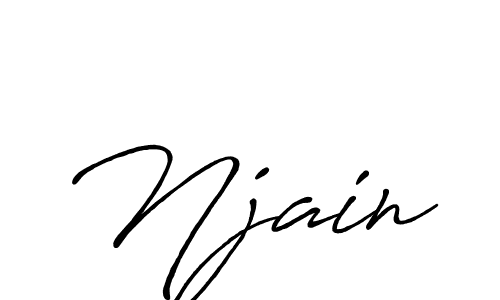 Use a signature maker to create a handwritten signature online. With this signature software, you can design (Antro_Vectra_Bolder) your own signature for name Njain. Njain signature style 7 images and pictures png