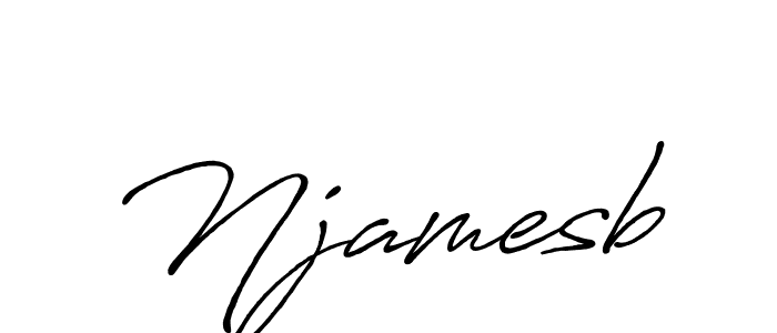 Make a beautiful signature design for name Njamesb. With this signature (Antro_Vectra_Bolder) style, you can create a handwritten signature for free. Njamesb signature style 7 images and pictures png