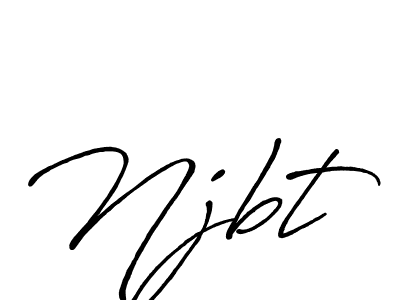 How to make Njbt signature? Antro_Vectra_Bolder is a professional autograph style. Create handwritten signature for Njbt name. Njbt signature style 7 images and pictures png