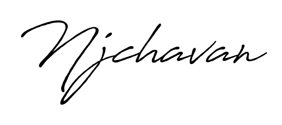 A dynamic signature style for Njchavan using Antro_Vectra_Bolder script. Designed to look authentic, handwritten, and professional. Njchavan signature style 7 images and pictures png