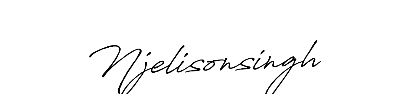 Also we have Njelisonsingh name is the best signature style. Create professional handwritten signature collection using Antro_Vectra_Bolder autograph style. Njelisonsingh signature style 7 images and pictures png