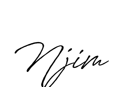 Design your own signature with our free online signature maker. With this signature software, you can create a handwritten (Antro_Vectra_Bolder) signature for name Njim. Njim signature style 7 images and pictures png