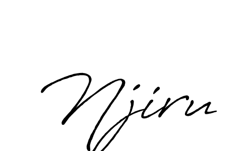 Make a beautiful signature design for name Njiru. With this signature (Antro_Vectra_Bolder) style, you can create a handwritten signature for free. Njiru signature style 7 images and pictures png