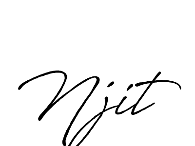 Create a beautiful signature design for name Njit. With this signature (Antro_Vectra_Bolder) fonts, you can make a handwritten signature for free. Njit signature style 7 images and pictures png