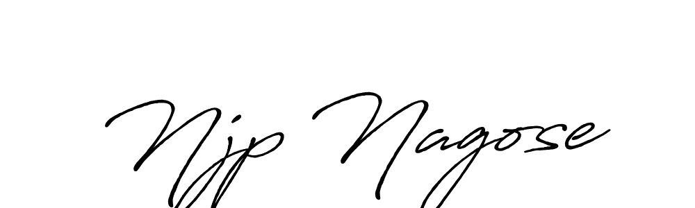Make a beautiful signature design for name Njp Nagose. With this signature (Antro_Vectra_Bolder) style, you can create a handwritten signature for free. Njp Nagose signature style 7 images and pictures png