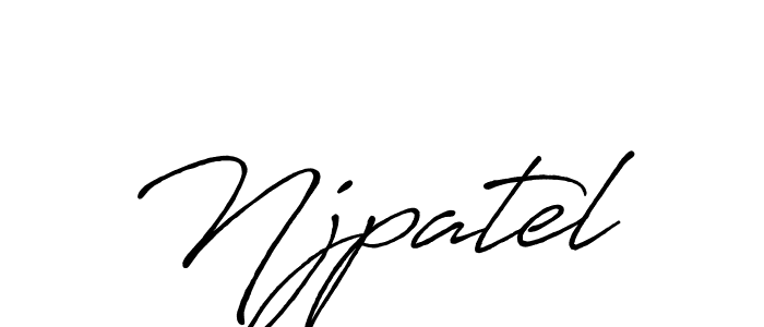 Njpatel stylish signature style. Best Handwritten Sign (Antro_Vectra_Bolder) for my name. Handwritten Signature Collection Ideas for my name Njpatel. Njpatel signature style 7 images and pictures png