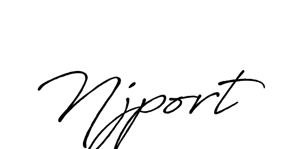 How to make Njport name signature. Use Antro_Vectra_Bolder style for creating short signs online. This is the latest handwritten sign. Njport signature style 7 images and pictures png