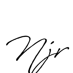 Make a beautiful signature design for name Njr. With this signature (Antro_Vectra_Bolder) style, you can create a handwritten signature for free. Njr signature style 7 images and pictures png