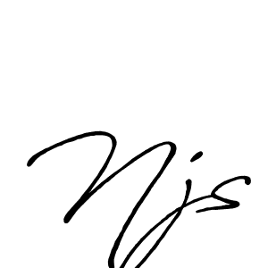 You should practise on your own different ways (Antro_Vectra_Bolder) to write your name (Njs) in signature. don't let someone else do it for you. Njs signature style 7 images and pictures png