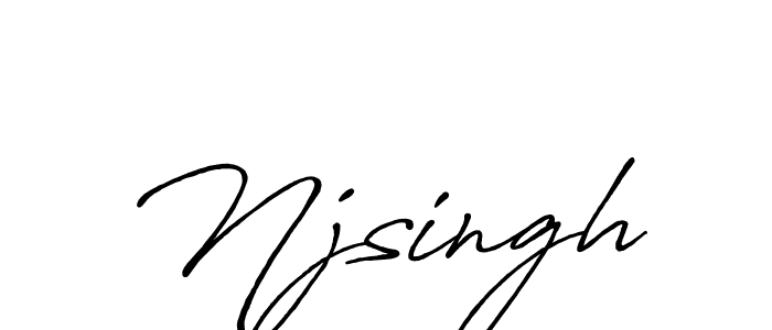 Njsingh stylish signature style. Best Handwritten Sign (Antro_Vectra_Bolder) for my name. Handwritten Signature Collection Ideas for my name Njsingh. Njsingh signature style 7 images and pictures png