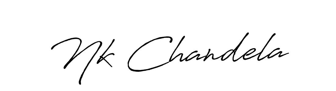 Also You can easily find your signature by using the search form. We will create Nk Chandela name handwritten signature images for you free of cost using Antro_Vectra_Bolder sign style. Nk Chandela signature style 7 images and pictures png