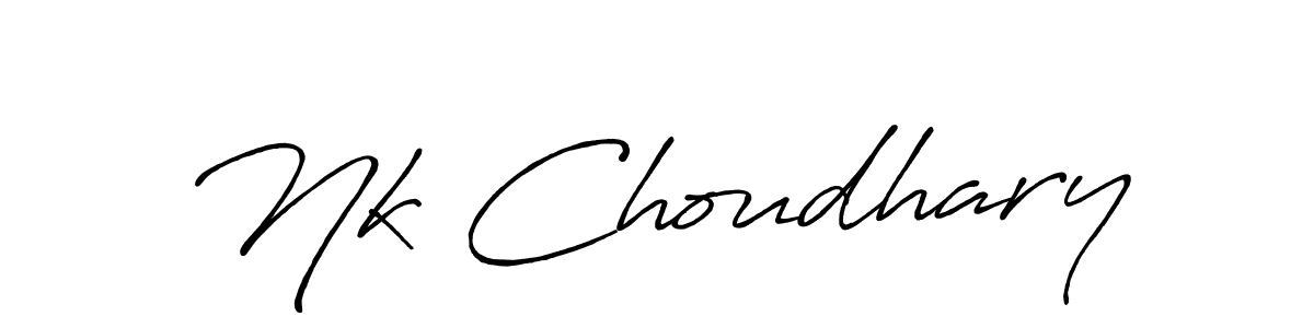 Make a beautiful signature design for name Nk Choudhary. Use this online signature maker to create a handwritten signature for free. Nk Choudhary signature style 7 images and pictures png