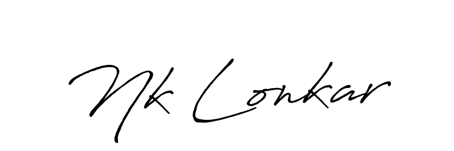 How to make Nk Lonkar signature? Antro_Vectra_Bolder is a professional autograph style. Create handwritten signature for Nk Lonkar name. Nk Lonkar signature style 7 images and pictures png