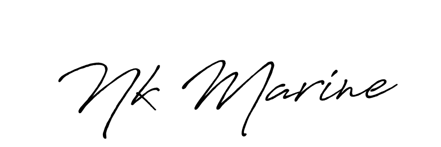 How to make Nk Marine name signature. Use Antro_Vectra_Bolder style for creating short signs online. This is the latest handwritten sign. Nk Marine signature style 7 images and pictures png