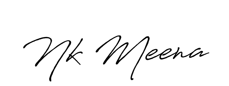 How to make Nk Meena signature? Antro_Vectra_Bolder is a professional autograph style. Create handwritten signature for Nk Meena name. Nk Meena signature style 7 images and pictures png